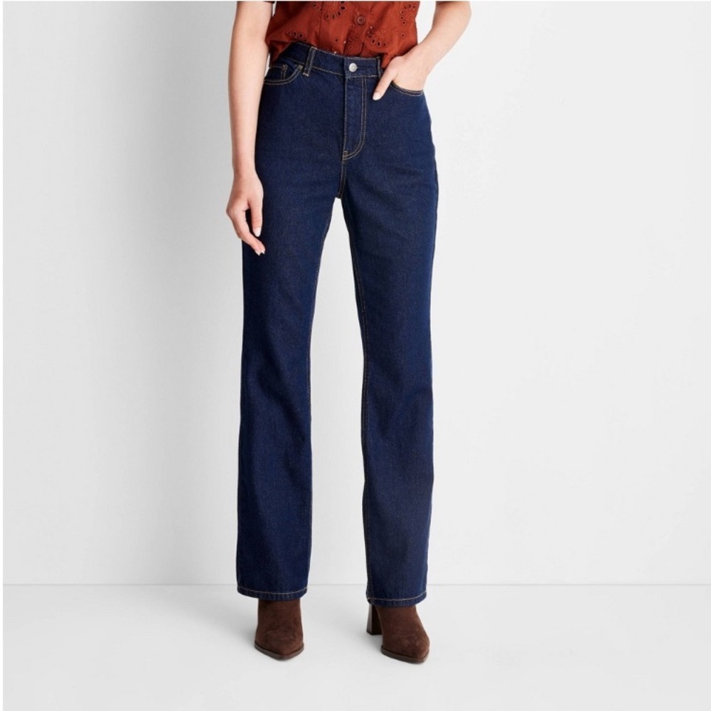 *NWT Future Collective Women's‎ High-Rise Flare Denim Jeans -Size 2